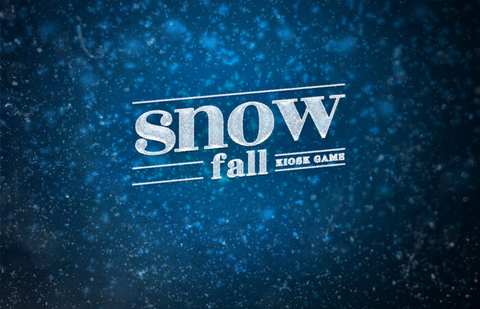 snow fall kiosk game